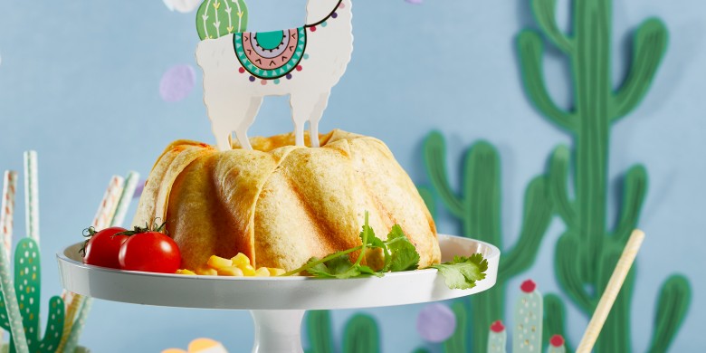 Tortillatulband met zoete-aardappelchili