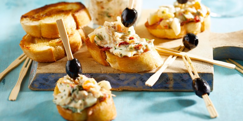 Pintxos met makreelrilette 