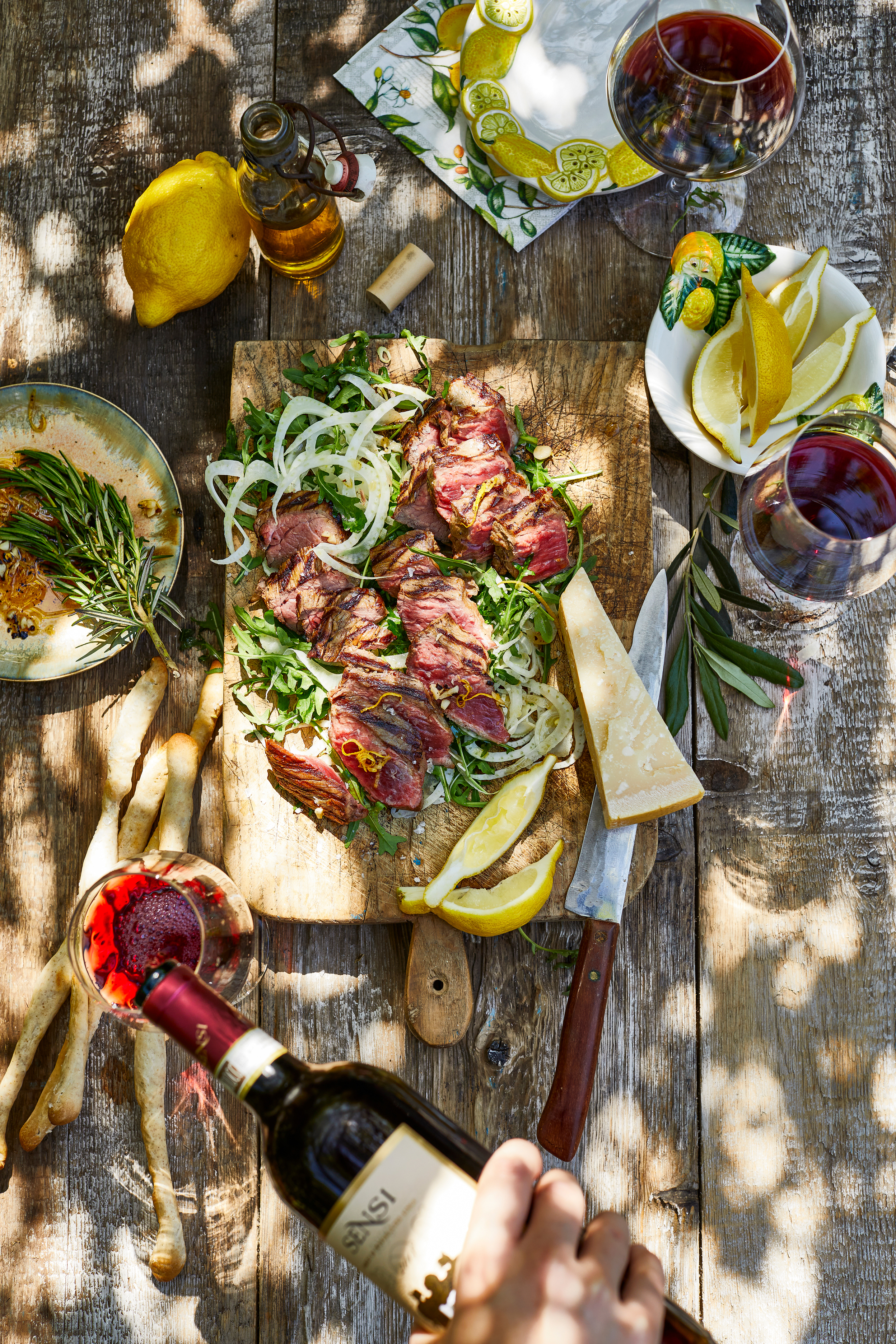 Tagliata con aglio e peperoncino