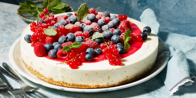 Citroenkwarktaart met bosvruchten 