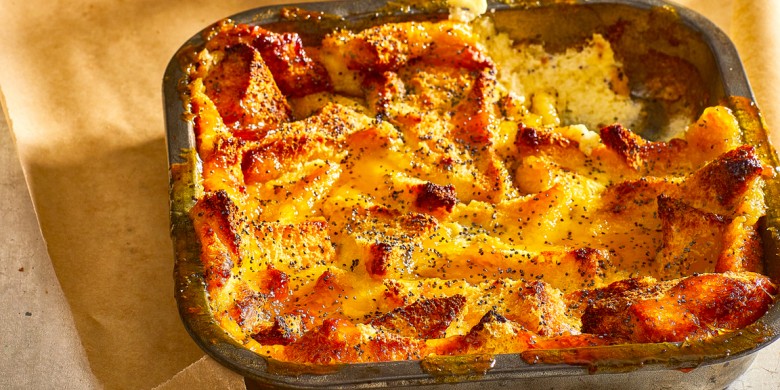 Citroen-maanzaad-broodpudding