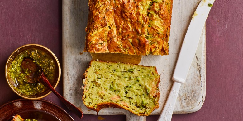 Courgettecake met zalm