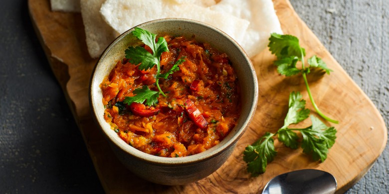 Pompoenspread met koriander 