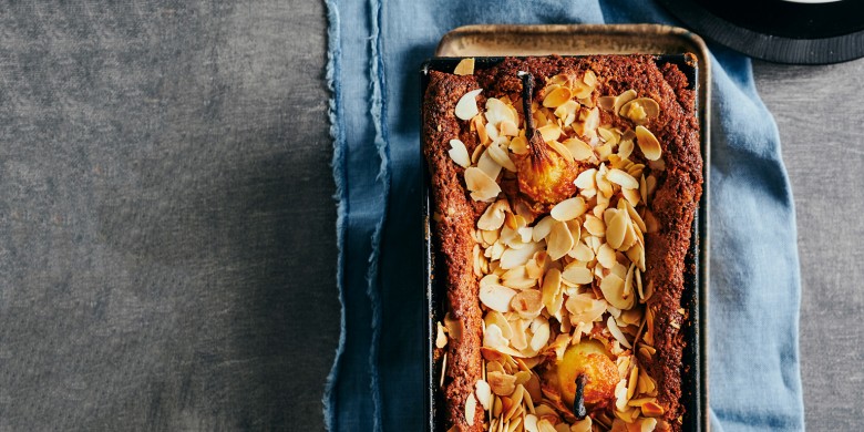 Perencake met amandelen