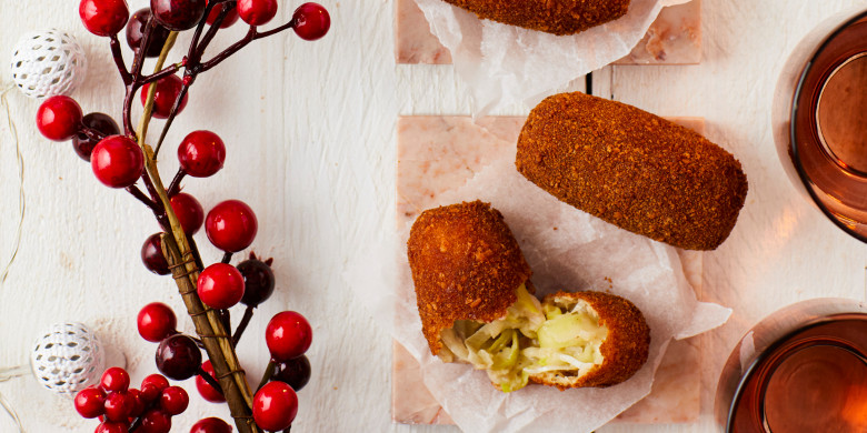 Kipkroketjes met prei 