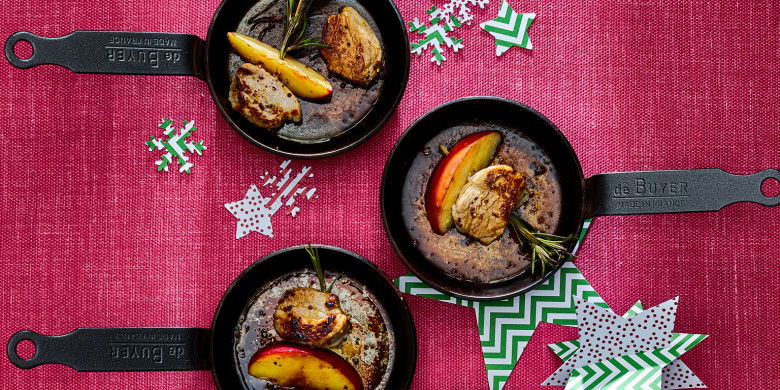 Rozemarijnspiesje met varkenshaas en appel