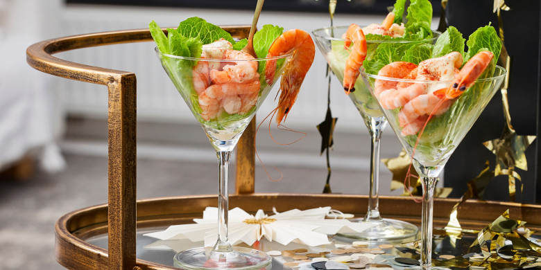 Feestelijke garnalencocktail