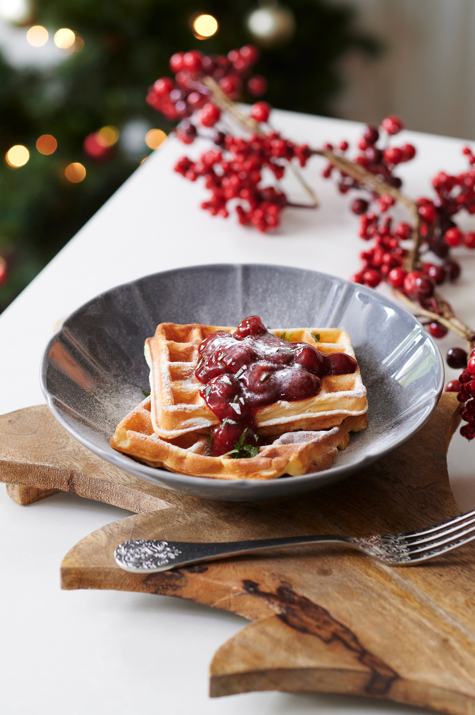 Wafels met vruchtentopping