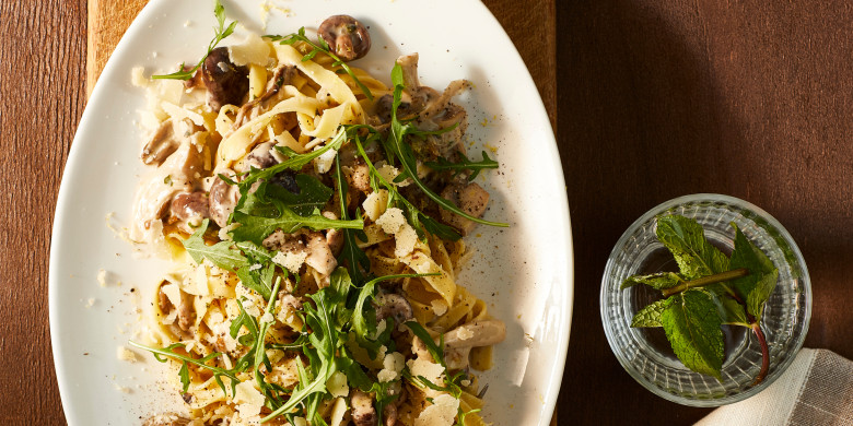 Paddenstoelenragù met tagliatelle