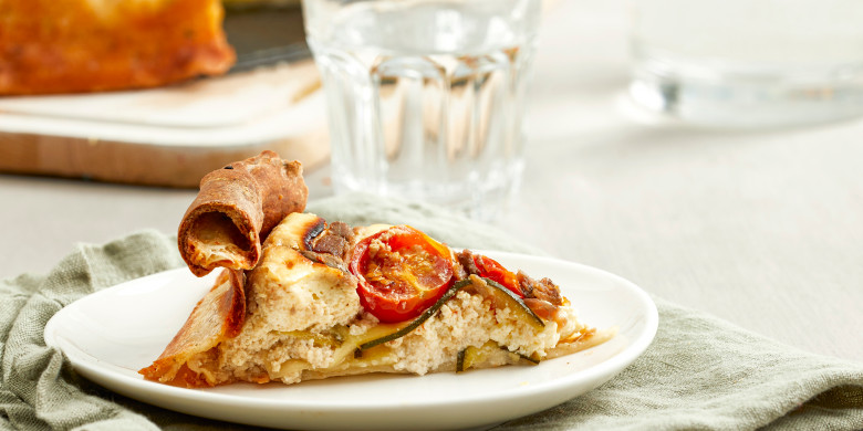 Mediterrane hartige kwarktaart