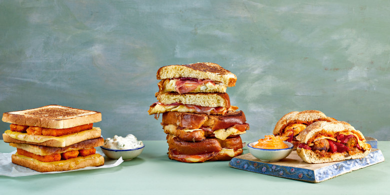 Brioche-tosti met prosciutto en brie 