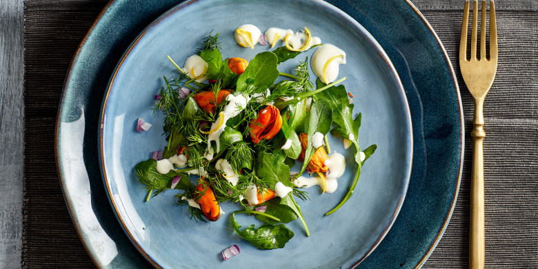 Mosselsalade met roomdressing
