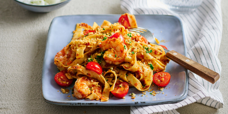 Tagliatelle al gamberetti