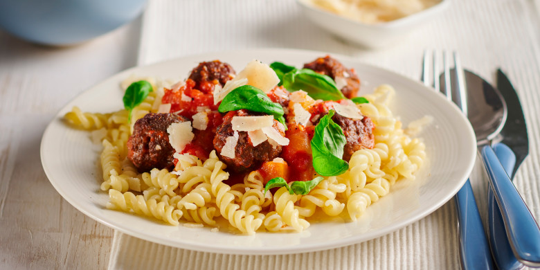 Fusilli met venkel-gehaktballetjes