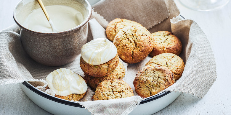 Rozijnenkoekjes met room en honing 