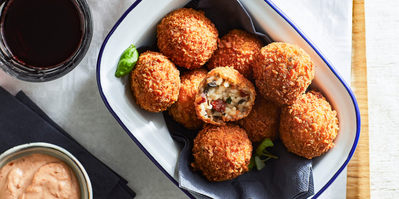 Arancini met tapenade 