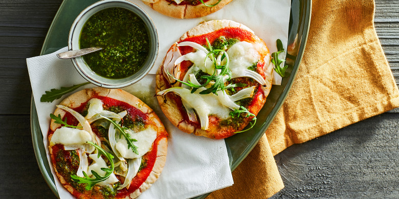 Pizzette met venkel en rucolapesto 