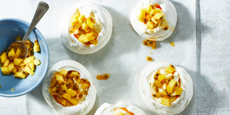 Mini-mangopavlova’s met passievrucht 