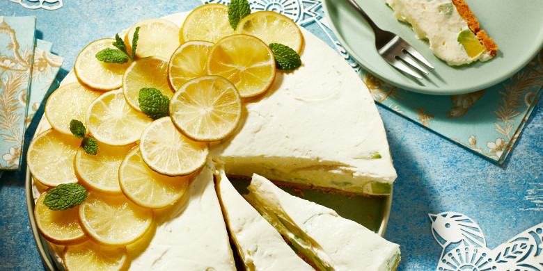 Avocado-cheesecake met cantuccini 