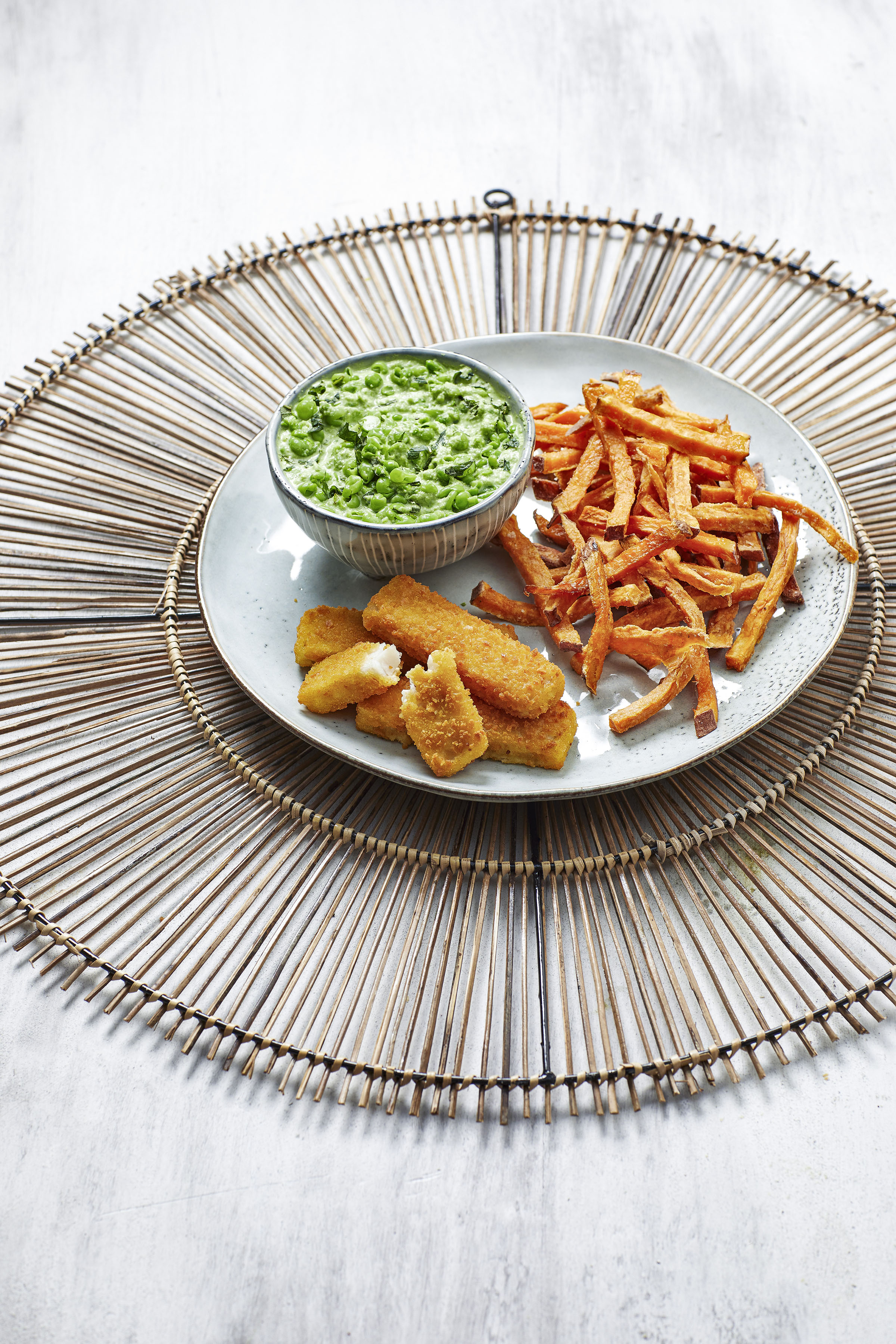 Mushy peas met fish & chips