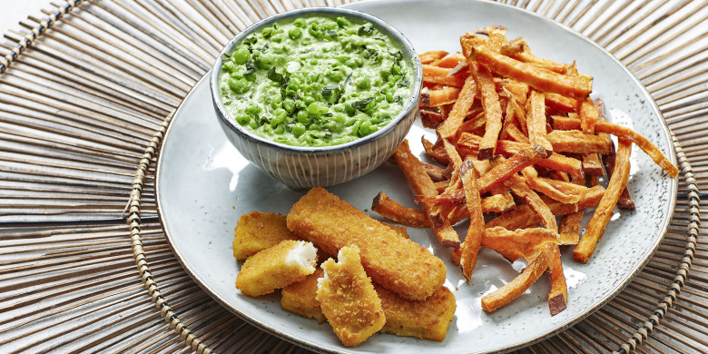 Mushy peas met fish & chips 