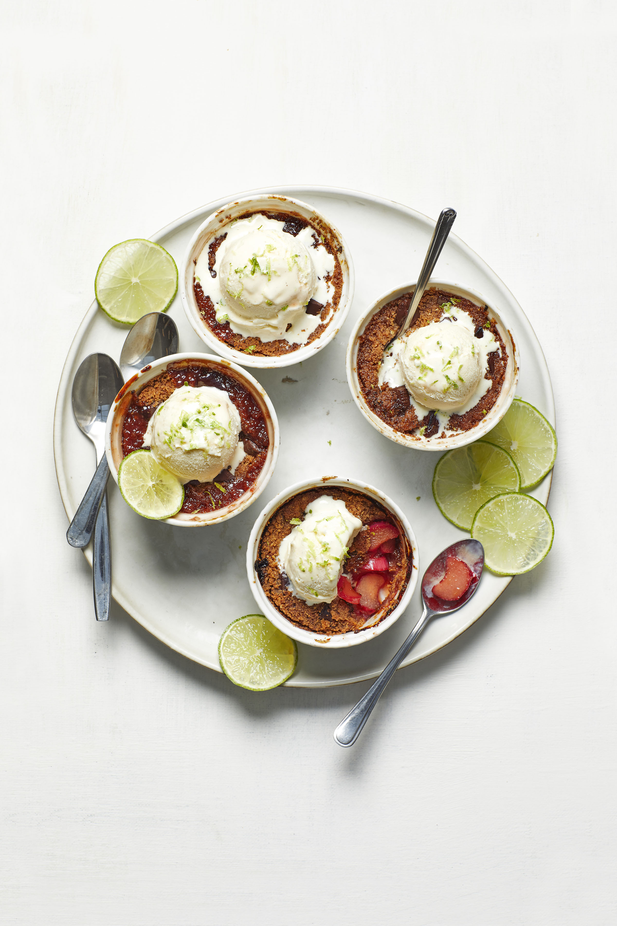 Rabarbercrumble met limoen