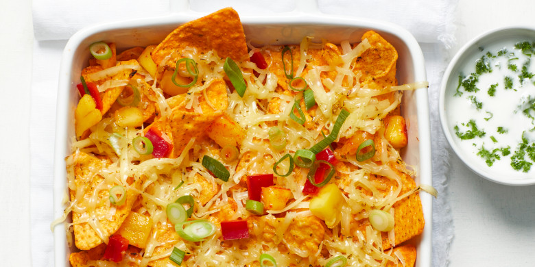 Nacho’s met komijnekaas en mangosalsa