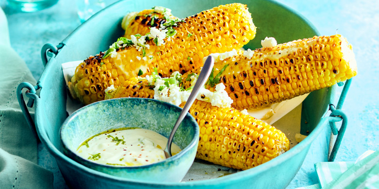 Gegrilde Mexicaanse maiskolf