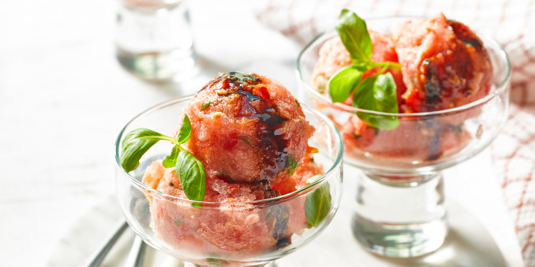Tomatensorbet met balsamico 