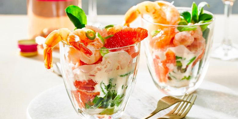 Garnalensalade met grapefruit