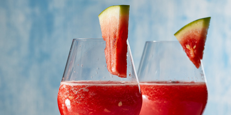 Watermeloen-rosé slush 