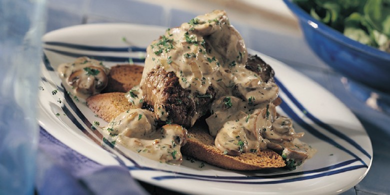 Biefstuk met champignons