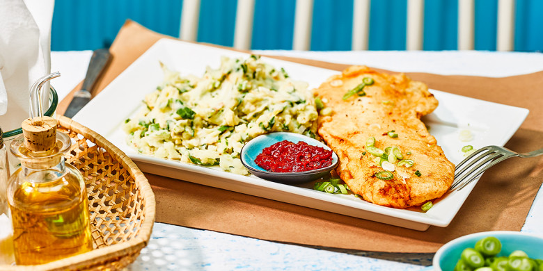 Lekkerbekje met oosterse zomerstamppot 