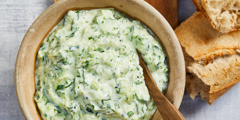 Komkommerspread met munt