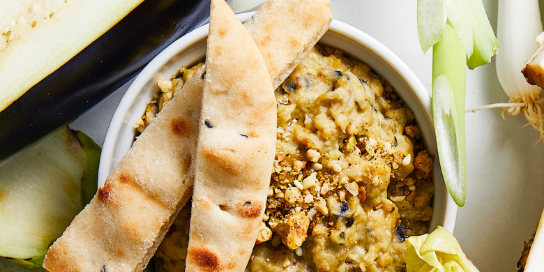 Aubergine-hummus