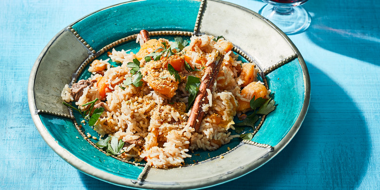Pilav met dukkah