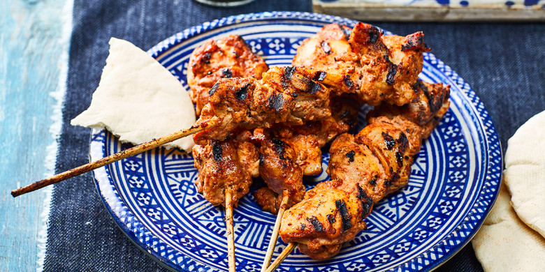 Geroosterde kipspiesjes met baharat