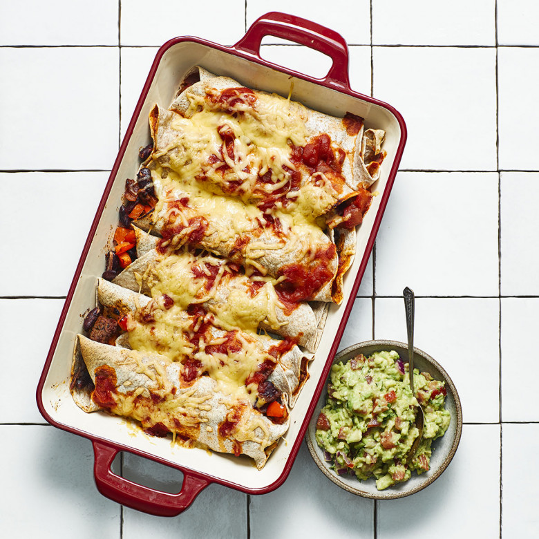 Mexicaanse gehaktwraps met guacamole