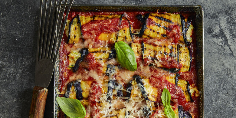 Auberginerolletjes met ricotta-courgettevulling