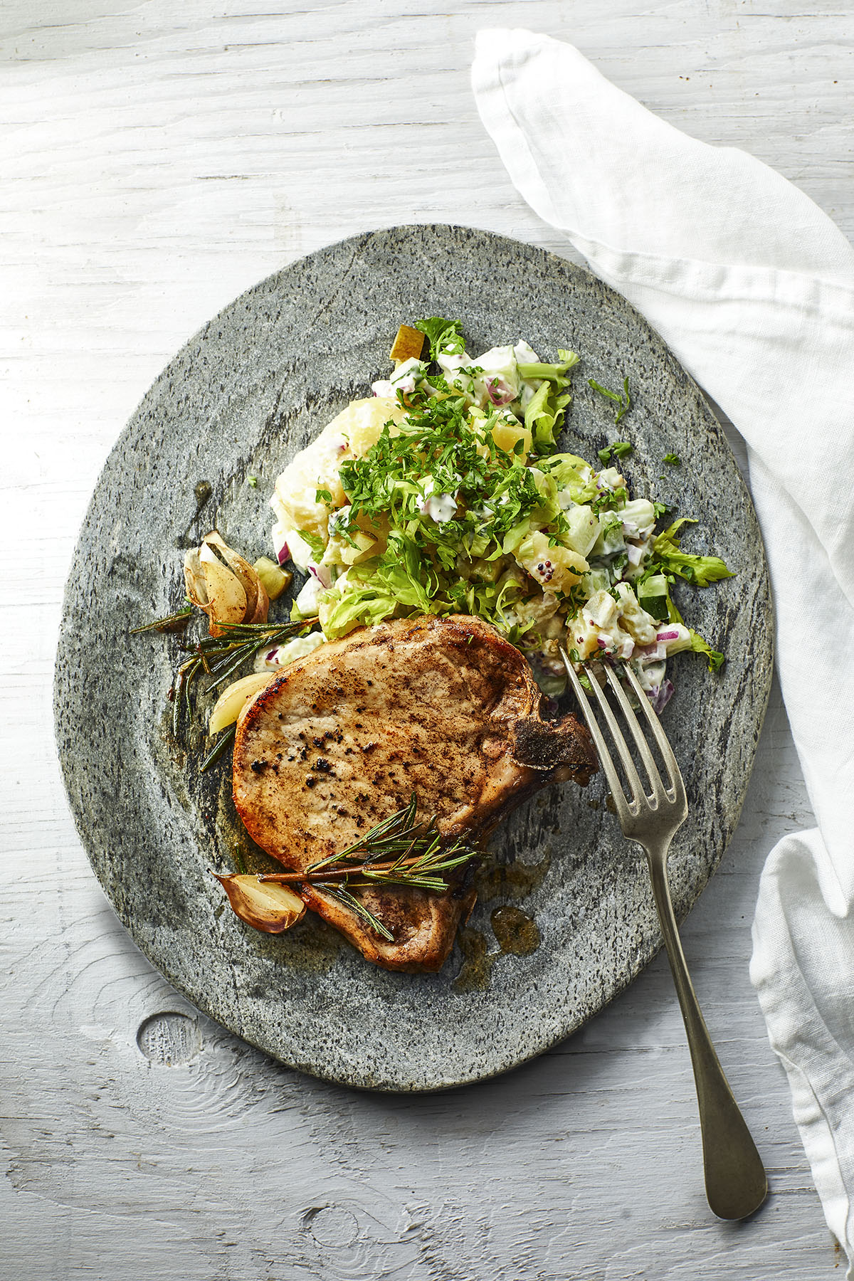 Aardappelsalade met karbonade