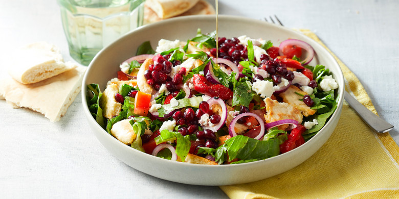 Libanese broodsalade met granaatappel