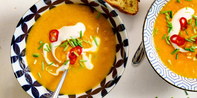Wortelsoep met gember en kerrie