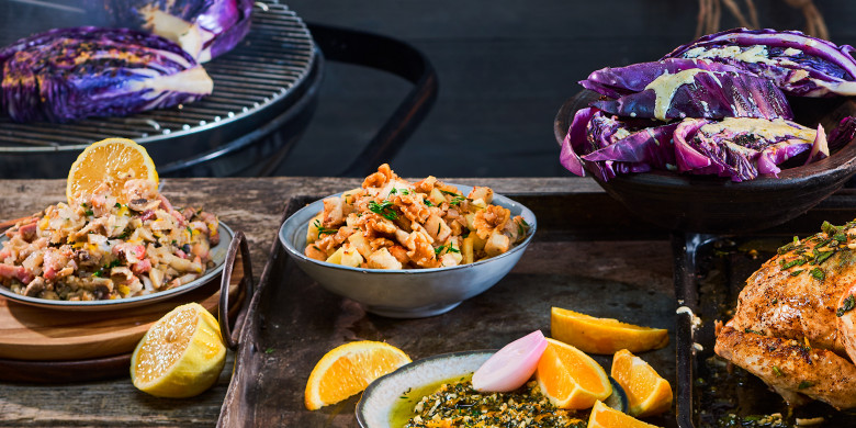 Champignon-tijmvulling met spekjes