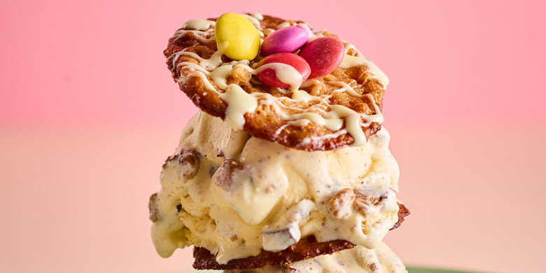 Koektaartje met speculaas-ijs