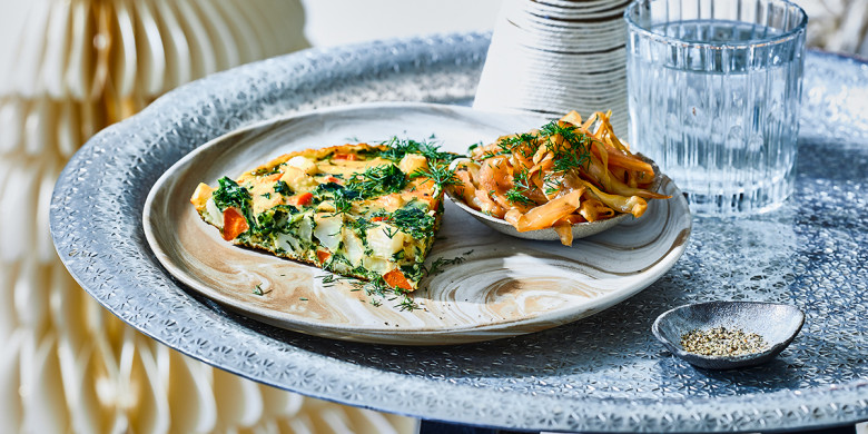 Knolselderij-frittata met brunkal