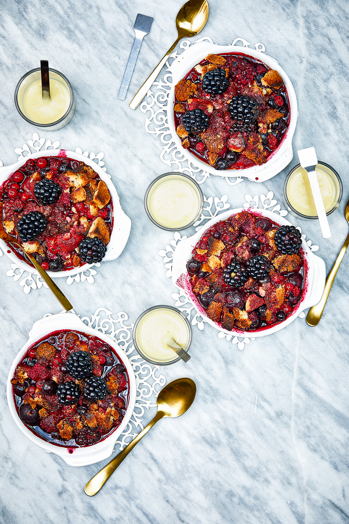 Bosvruchtengratin met zabaglione