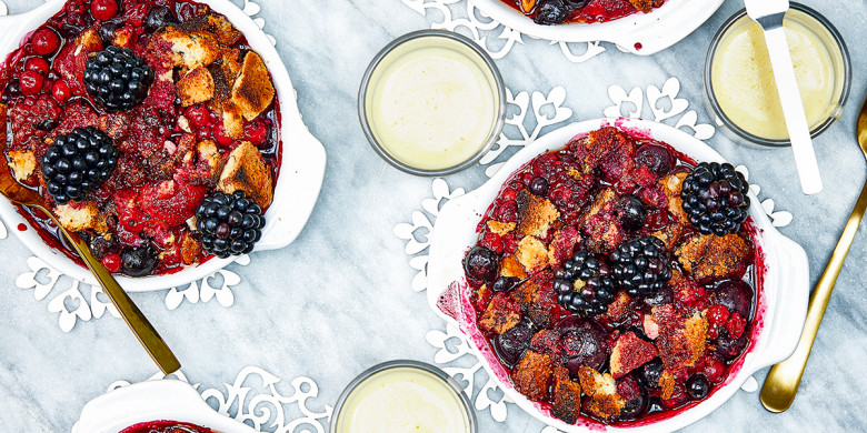 Bosvruchtengratin met zabaglione