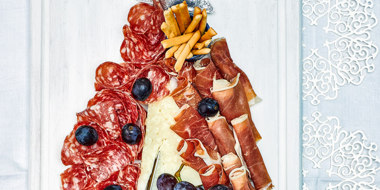 Antipasti misti kerstboom