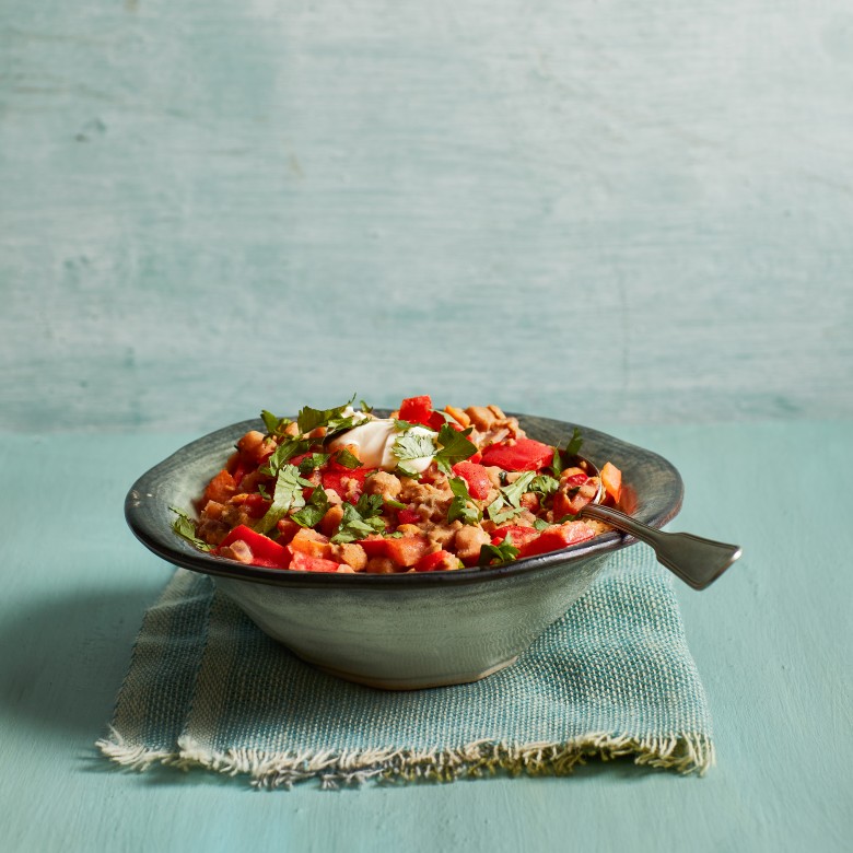 Kikkererwtenstoof met paprika