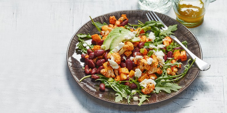 Bonensalade met bloemkool en knolselderij